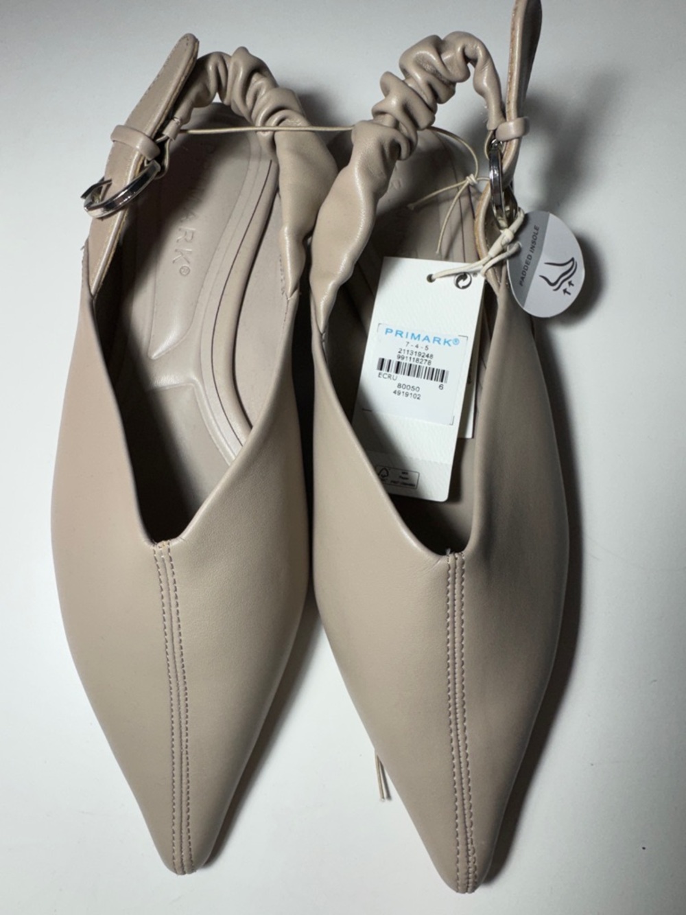 Primark Taupe Pointed Slingback Flats